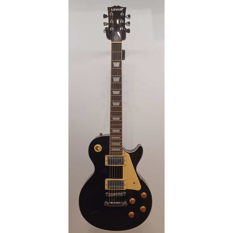Levin LE58-BK Electric Guitar in High-Glo Black - Image 3