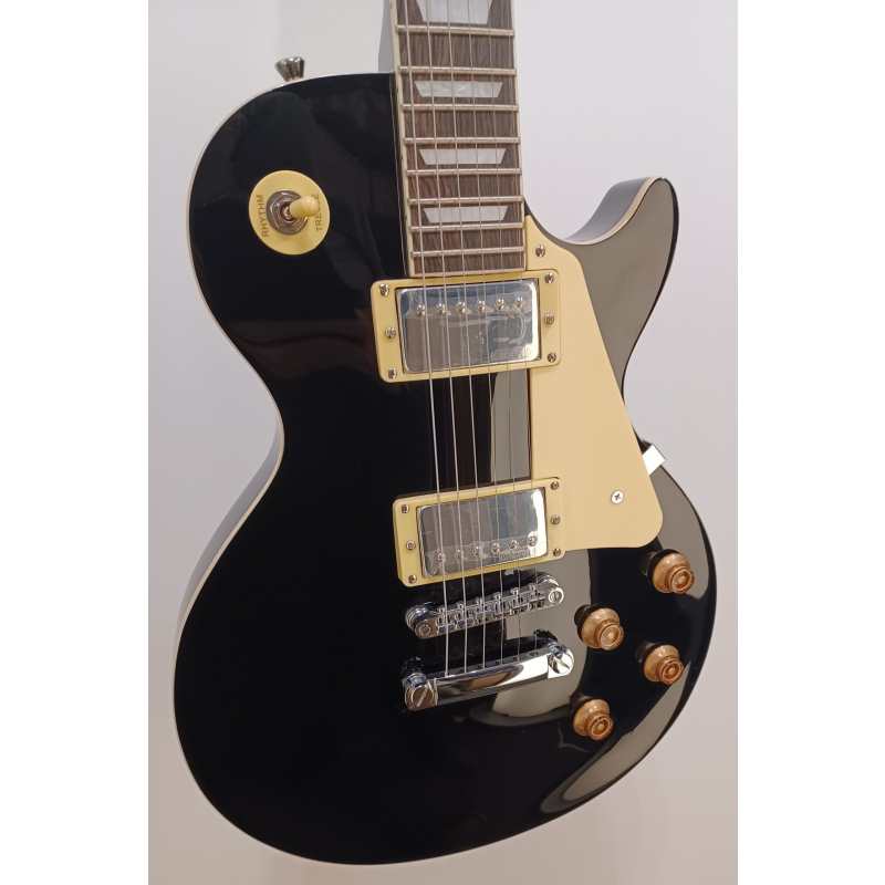 Levin LE58-BK Electric Guitar in High-Glo Black - Image 4