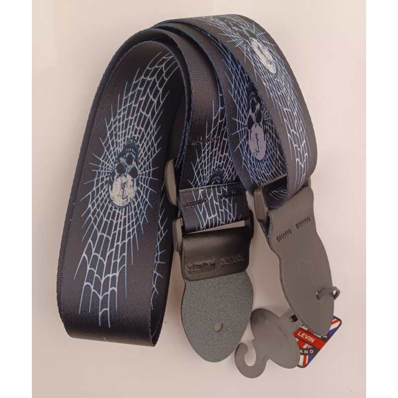 Levin 2" Webbing Graphic Guitar Strap Cobweb (LS-G-WG-200-COBWEB) - Image 8
