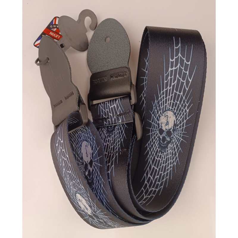Levin 2" Webbing Graphic Guitar Strap Cobweb (LS-G-WG-200-COBWEB) - Image 9