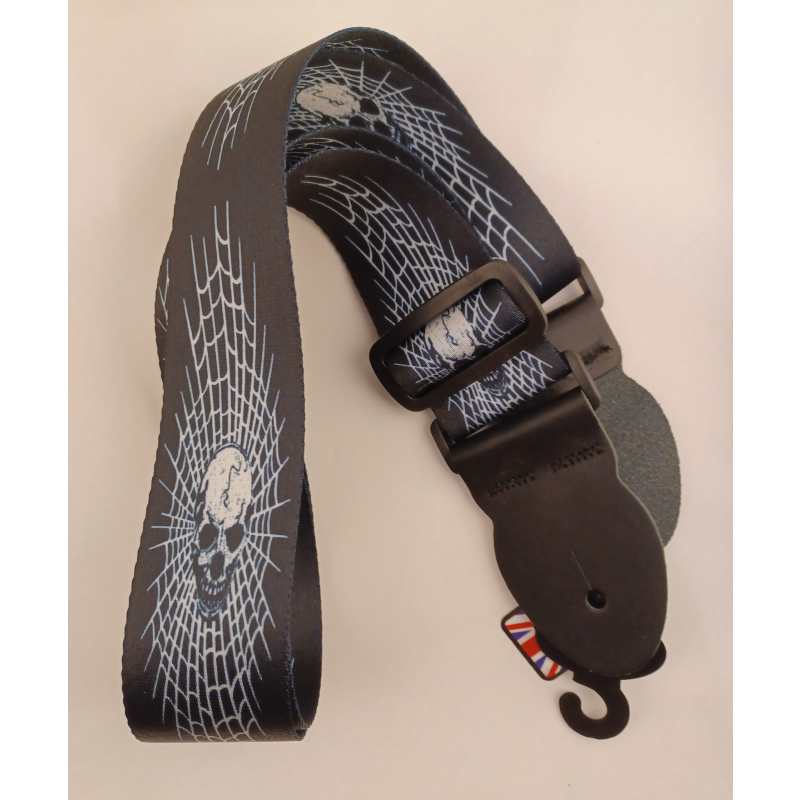 Levin 2" Webbing Graphic Guitar Strap Cobweb (LS-G-WG-200-COBWEB) - Image 2