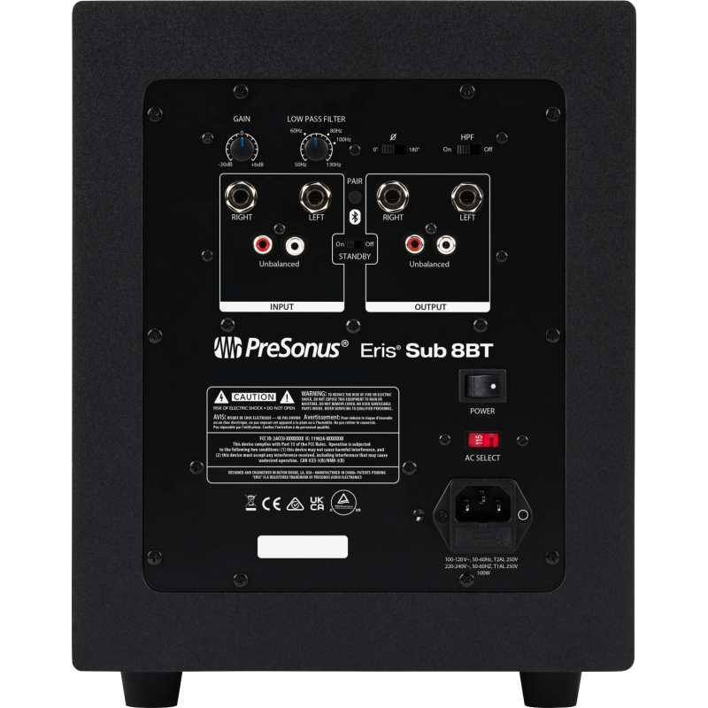 Presonus Eris Sub 8BT Compact Subwoofer, Single Unit, Bluetooth (SUB8BT) - Image 4