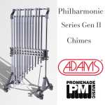 Adams BK5203 1.5-octave Philharmonic Series Gen II Tubular Bells (with 39mm diameter chrome finished tubes, adjustable stand, long-drop cover and 2-tone mallet)