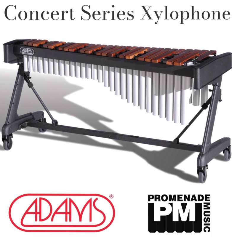 Adams XC2HA40 Concert Series 4-octave Xylophone with Graduated 48 - 40cm Honduran Rosewood Bars, Apex Frame, Cover & Mallets [A = 442 Hz octave tuned]