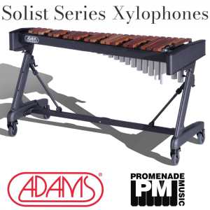 Adams XS2LA35 Soloist Series 3.5-octave Xylophone with 38.5mm Pau Rosa Bars, Height Adjustable Apex Frame, Aluminum Resonators, Short Cover and Mallets [A = 442 Hz Octave Tuned]