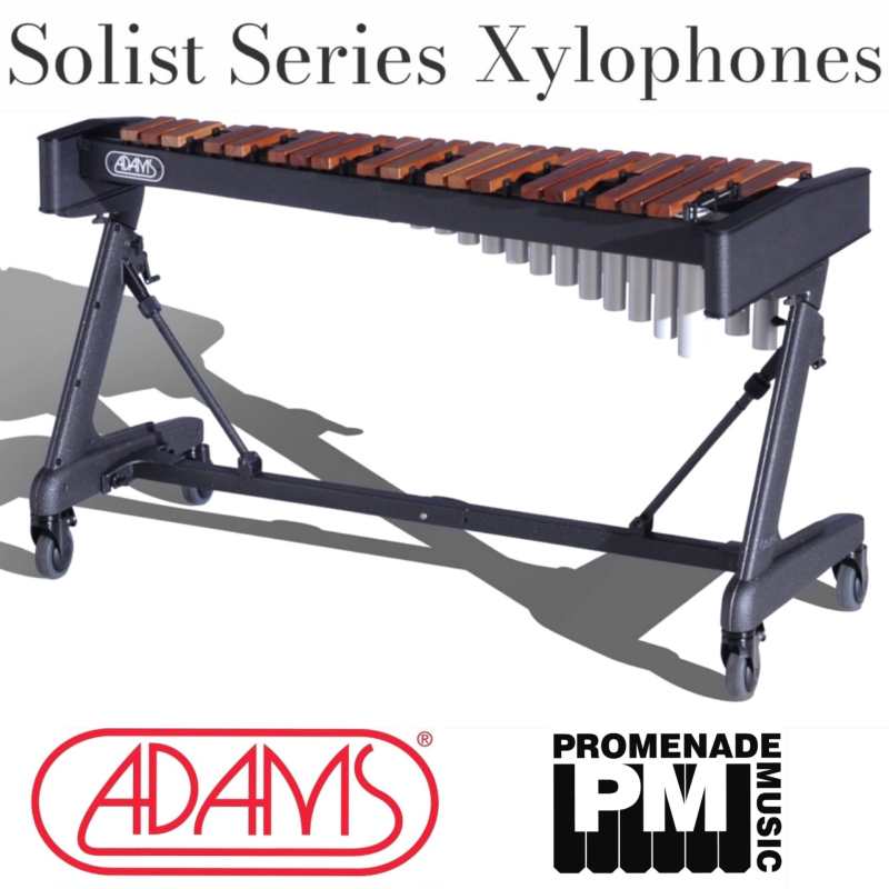 Adams XS2LA35 Soloist Series 3.5-octave Xylophone with 38.5mm Pau Rosa Bars, Height Adjustable Apex Frame, Aluminum Resonators, Short Cover and Mallets [A = 442 Hz Octave Tuned]