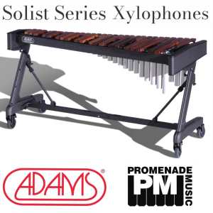 Adams XS2HA40 Soloist Series 4-octave Xylophone with Graduated 43-38.5mm Honduran Rosewood Bars, Height Adjustable Apex Frame, Aluminum Resonators, Short Cover and Mallets [A = 442 Hz Octave Tuned]