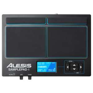 Alesis Sample Pad 4 Sample Triggering Drum Pad with 10 Preset Kits and 25 Percussion & Electronic Drum Sounds