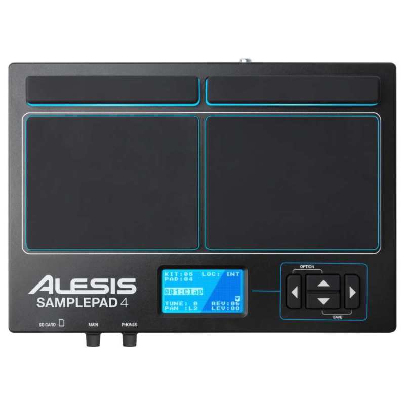 Alesis Sample Pad 4 Sample Triggering Drum Pad with 10 Preset Kits and 25 Percussion & Electronic Drum Sounds