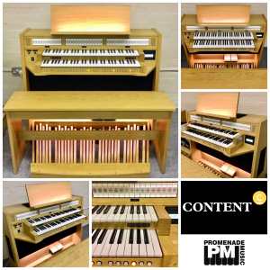Content Celeste 236 Standard UK Specification 2-manual Digital Classical Organ with 30-note Radiating Concave Pedalboard and Bench in Light Oak