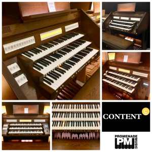 Content Celeste 340R Custom UK Spec 3-Manual Organ in Antique Mahogany (32RC)