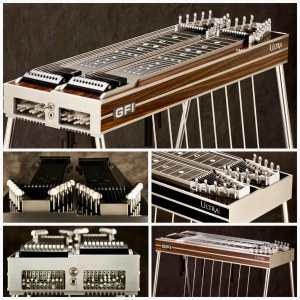 Special Order – GFI Ultra D10U Double Neck 10-string Pedal Steel Guitar with 8 Pedals, 5 Knee Levers, and Hardcase