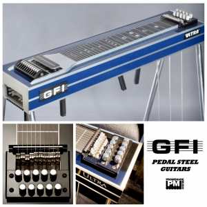 Special Order Keyless Ultra Model – Choice of 5 Colours of GFI S10KU Keyless Ultra Pedal Steel Guitar with Hardcase [single neck 10-string with 3 pedals and 4 knee levers]