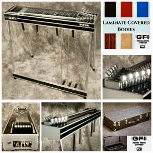 Special Order - Choice of 5 Colours of GFI S10U Ultra Single Neck 10 String Pedal Steel Guitar with 3 Pedals, 4 Knee Levers and Hardcase  – Made in USA