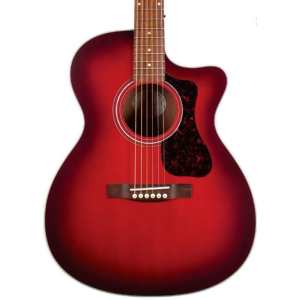 Guild OM-240CE Oxblood Burst Electro Acoustic Guitar (OM240CE)