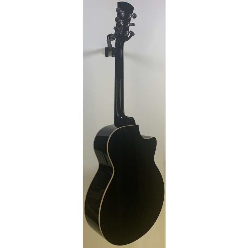 Faith FECVL Eclipse Venus Cutaway Electro Acoustic (43mm Nut) in Black with Hardcase. Left-handed - Image 5