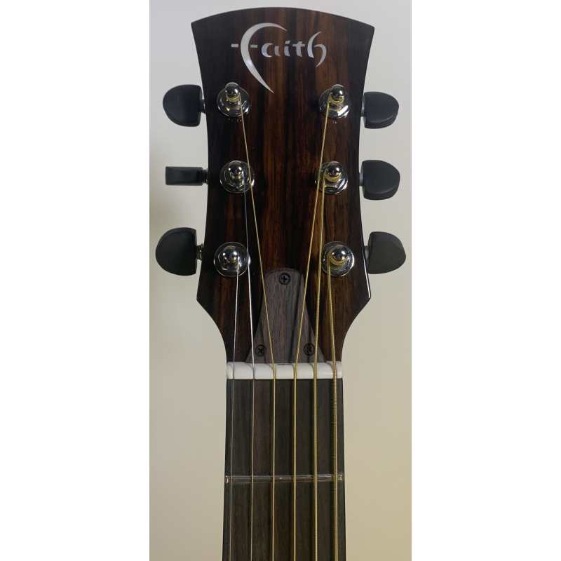 Faith FECVL Eclipse Venus Cutaway Electro Acoustic (43mm Nut) in Black with Hardcase. Left-handed - Image 3