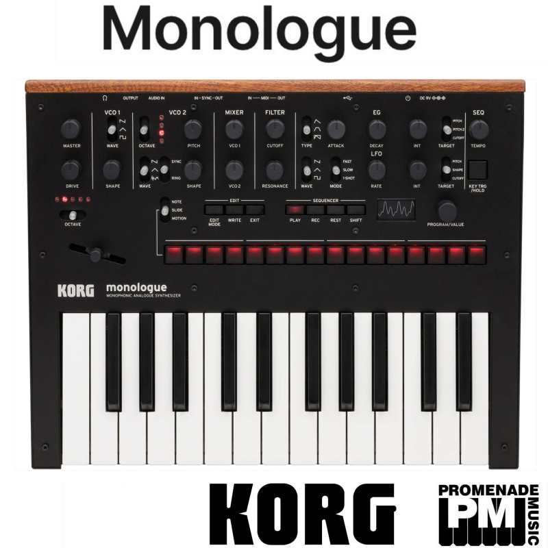 Korg Monologue in Black (25-key monophonic analogue synthesizer)