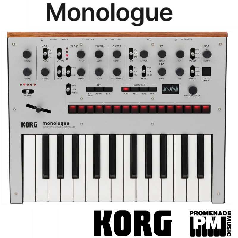 Korg Monologue in Silver (25-key monophonic analogue synth)