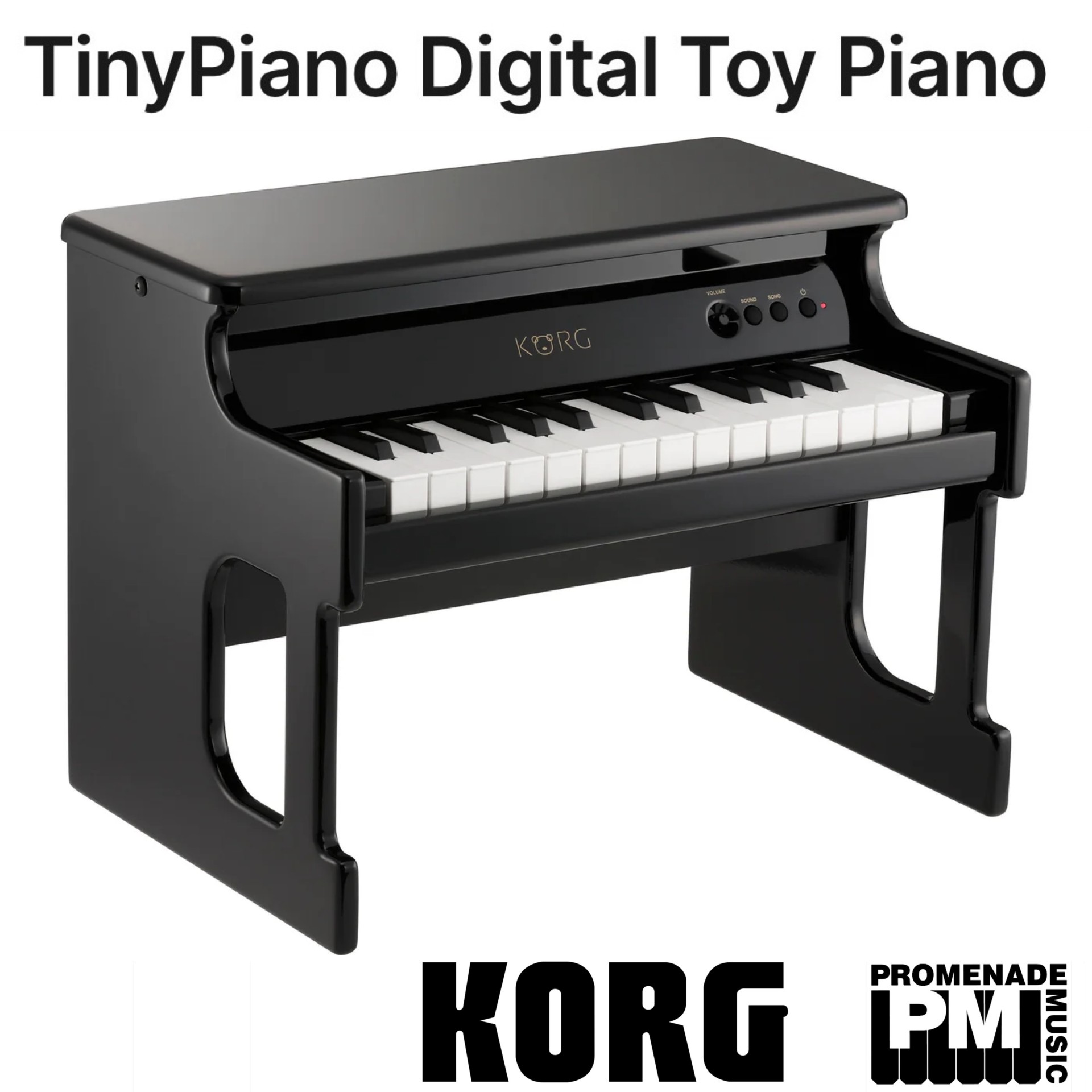 KORG tinyPIANO 25 Mini Key Digital Piano Black Finish Promenade Music