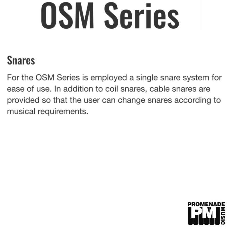 Yamaha OSM-1450 Orchestral Snare Drum (14" x 5" select 7-ply maple shell with both a coil and cable snare - OSM1450) - Image 2