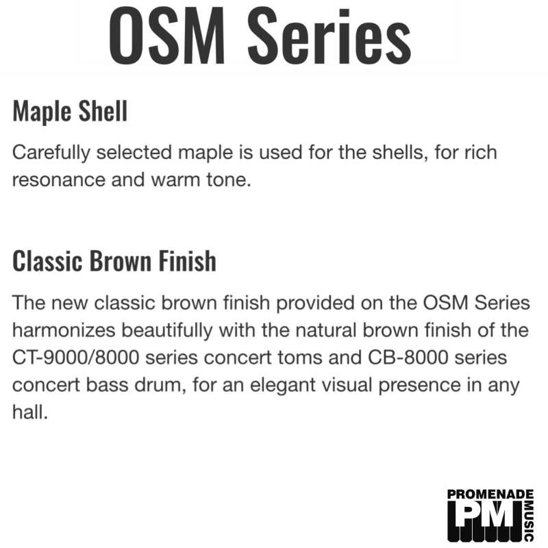 Yamaha OSM-1450 Orchestral Snare Drum (14" x 5" select 7-ply maple shell with both a coil and cable snare - OSM1450) - Image 5