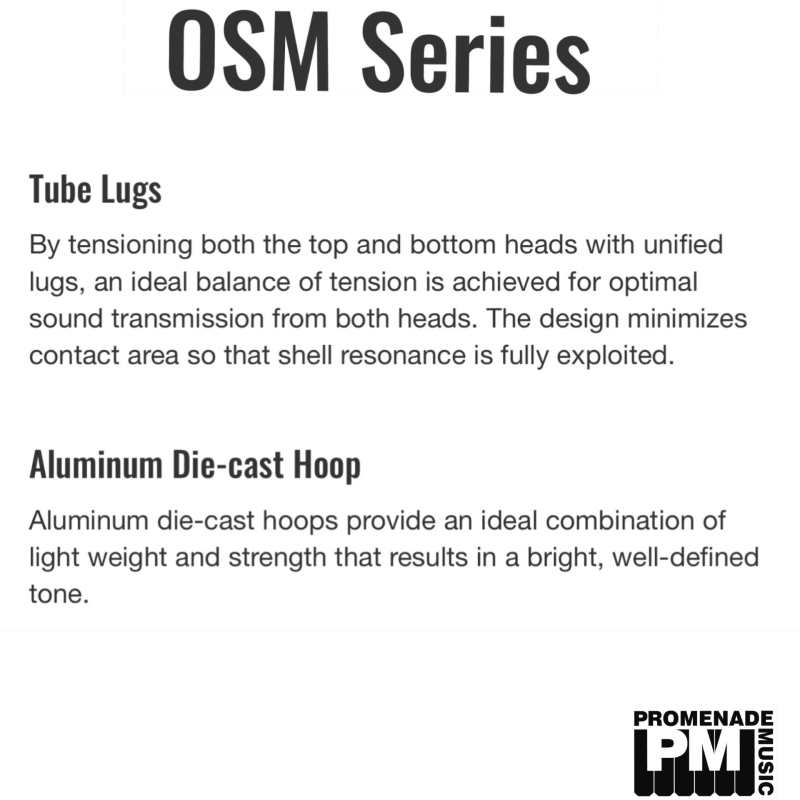 Yamaha OSM-1450 Orchestral Snare Drum (14" x 5" select 7-ply maple shell with both a coil and cable snare - OSM1450) - Image 8
