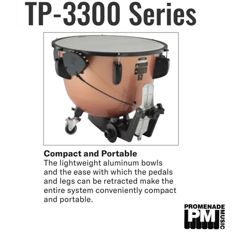 Yamaha TP-3326 26" Portable Aluminium Timpani ….. with pedal balance spring system, retractable legs, and foldable pedal (tp3300 series tp3326) - Image 5