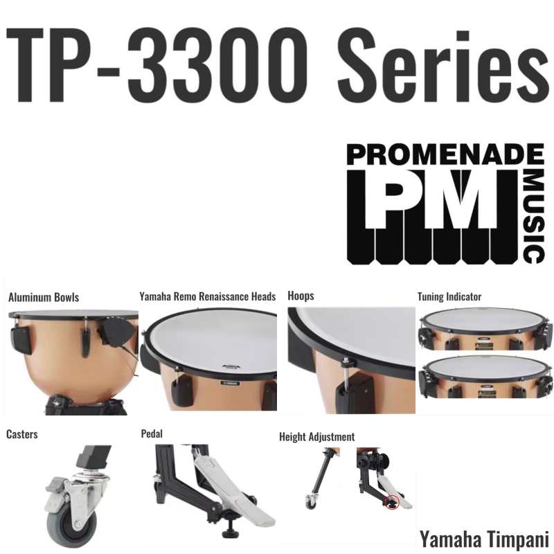 Yamaha TP-3326 26" Portable Aluminium Timpani ….. with pedal balance spring system, retractable legs, and foldable pedal (tp3300 series tp3326) - Image 8