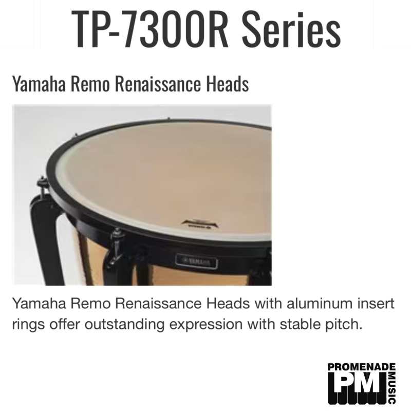 Yamaha TP-7326R 26" Symphonic Hammered Copper Timpani ….. with pedal balance spring system, tuning key, yamaha remo renaissance head, and head protector (tp7300r series tp7326r) - Image 9