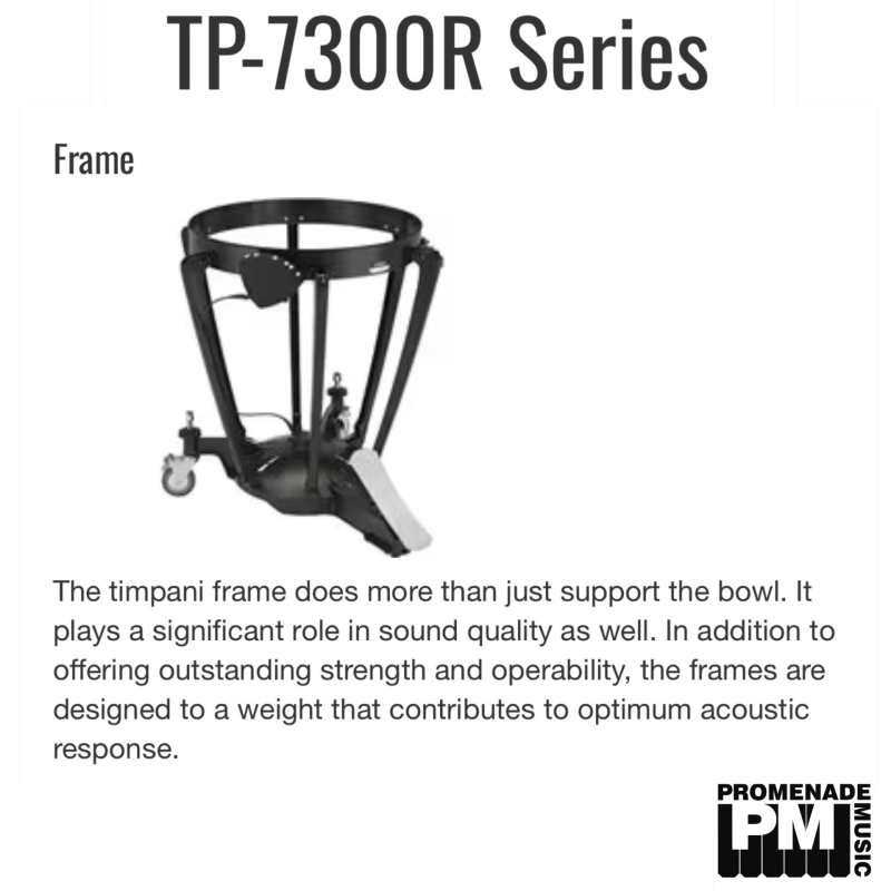 Yamaha TP-7326R 26" Symphonic Hammered Copper Timpani ….. with pedal balance spring system, tuning key, yamaha remo renaissance head, and head protector (tp7300r series tp7326r) - Image 15