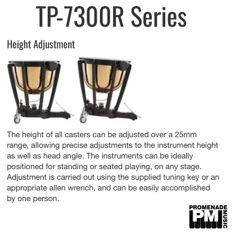 Yamaha TP-7326R 26" Symphonic Hammered Copper Timpani ….. with pedal balance spring system, tuning key, yamaha remo renaissance head, and head protector (tp7300r series tp7326r) - Image 17