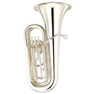 Yamaha YEB201S Eb Tuba in Silver Plate Finish (3-valve Student Model with Case & Mouthpiece)