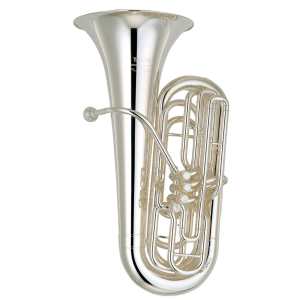 Yamaha YBB621S Bb Tuba in Silver Plated Finish … 4 Valve Professional Model Tuba (366mm Bell) with Case & Mouthpiece (YBB-621S)
