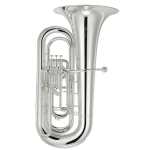 Yamaha YBB632S BBb Tuba in Silver Plate Finish (Professional Model Neo Series Tuba with Case & Mouthpiece)