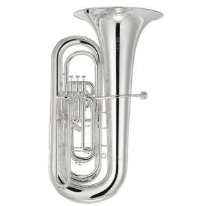 Yamaha YBB632S BBb Tuba in Silver Plate Finish (Professional Model Neo Series Tuba with Case & Mouthpiece)