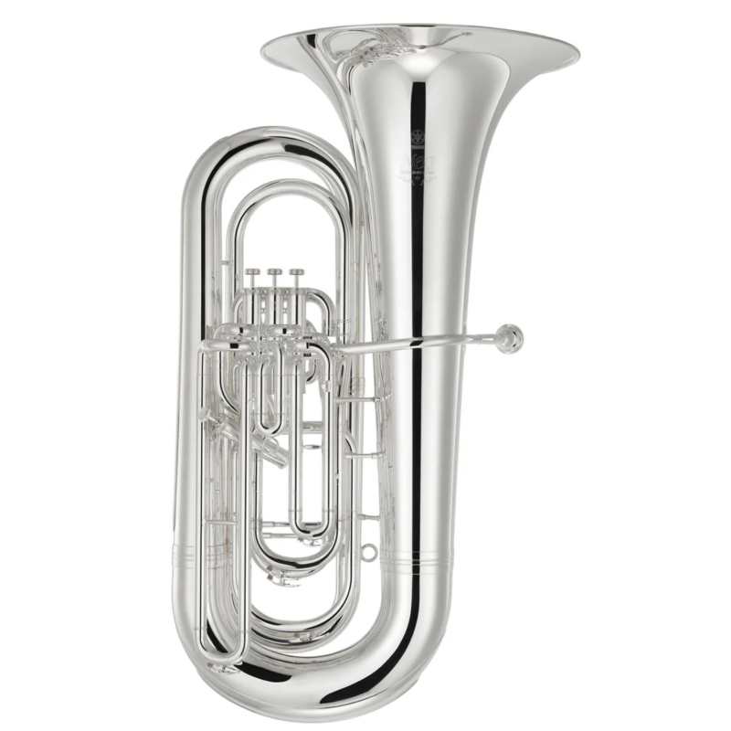 Yamaha YBB632S BBb Tuba in Silver Plate Finish (Professional Model Neo Series Tuba with Case & Mouthpiece)