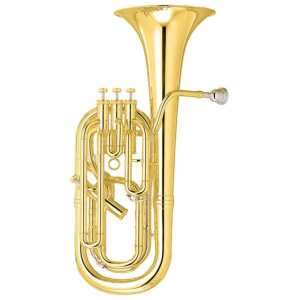 Yamaha YBH-621 Bb Baritone Horn in Clear Lacquer Finish with Case & Mouthpiece (professional 4-valve model YBH621)