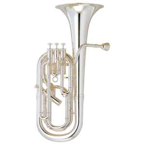 Yamaha YBH-621S Bb Baritone Horn in Silver Plated Finish with Case & Mouthpiece (professional 4-valve model YBH621S)