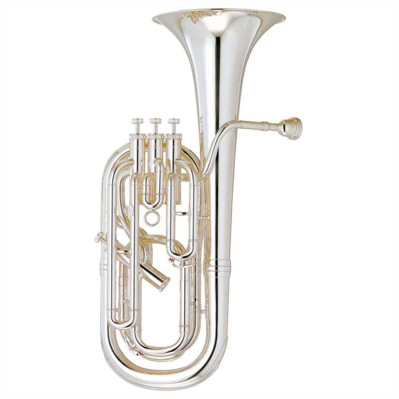 Yamaha YBH-621S Bb Baritone Horn in Silver Plated Finish with Case & Mouthpiece (professional 4-valve model YBH621S)