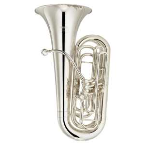 Yamaha YCB621S 4-valve C Tuba in Silver Plate (With Case & Mouthpiece)