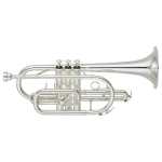 Yamaha YCR-2310SIII Bb Cornet in Silver Plated Finish with Case & Mouthpiece [student model ‘american-style’ long bell cornet YCR2310 mk3]