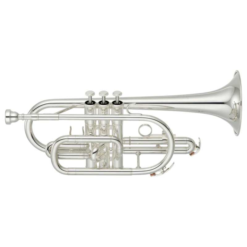 Yamaha YCR-2310SIII Bb Cornet in Silver Plated Finish with Case & Mouthpiece [student model ‘american-style’ long bell cornet YCR2310 mk3]