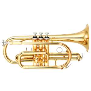 Yamaha YCR-2330III Bb Cornet in Gold Lacquer Finish with Case & Mouthpiece [student model 'shepherd’s crook' short bell brass band model YCR2330 mk3]