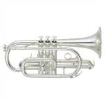 Yamaha YCR-2330SIII Bb Cornet in Silver Plated Finish with Case & Mouthpiece [student model 'shepherd’s crook' short bell brass band model YCR2330S mk3]