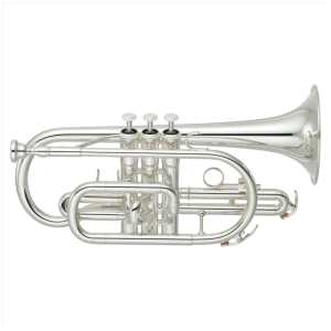 Yamaha YCR-2330SIII Bb Cornet in Silver Plated Finish with Case & Mouthpiece [student model 'shepherd’s crook' short bell brass band model YCR2330S mk3]