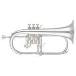Yamaha YFH-631GS Bb Flugelhorn in Silver Plated Finish with Case & Mouthpiece [professional model YFH631G]