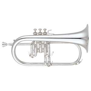 Yamaha YFH-631GS Bb Flugelhorn in Silver Plated Finish with Case & Mouthpiece [professional model YFH631G]