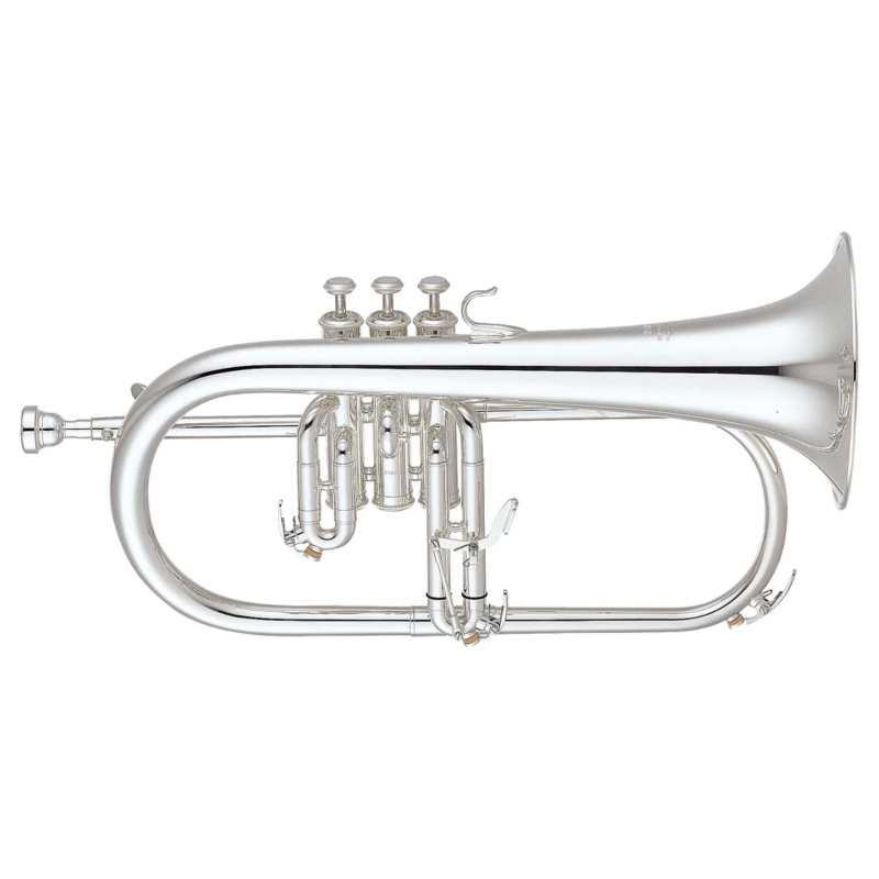 Yamaha YFH-631GS Bb Flugelhorn in Silver Plated Finish with Case & Mouthpiece [professional model YFH631G]
