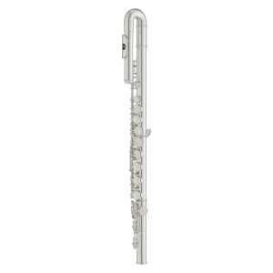 Yamaha YFL-212U Silver Plated Flute with Straight and Curved Headjoints & Case (YFL212U student model has covered holes, offset G, and split E mechanism)